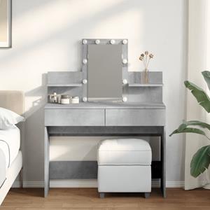 vidaxl Kaptafel met LED-verlichting 100x40x130 cm betongrijs