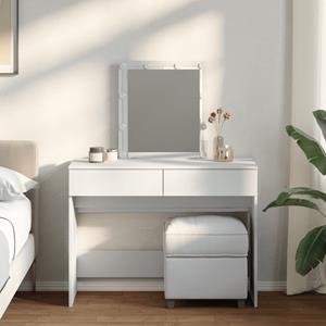 vidaxl Kaptafel met LED 100x40x130 cm wit