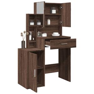 vidaxl Kaptafel met kastje 80x35x132 cm bruin eikenkleur