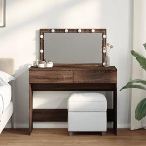 vidaxl Kaptafel met LED 100x40x120 cm bruin eikenkleurig