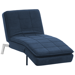 BELIANI Chaise longue stof donkerblauw LOIRET