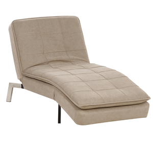 BELIANI Chaise longue stof beige LOIRET