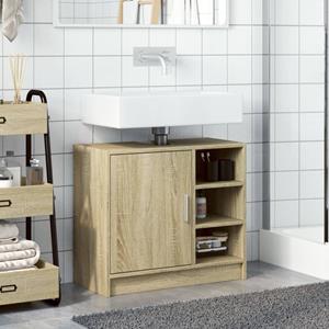 vidaXL Wastafelkast 63x29x55 cm bewerkt hout sonoma eikenkleurig