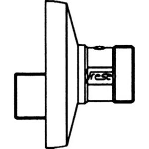 Securex S-koppeling met rozet Messing Chroom FG2231345