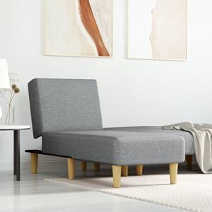 VidaXL Chaise longue stof lichtgrijs
