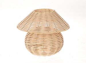 HBX natural living Lantaarn Riet In Lampvorm Met Glas Dia.26.5x22cm