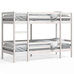 VidaXL Stapelbed 90x190 cm massief grenenhout wit