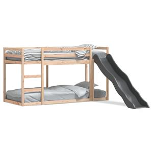 VidaXL Stapelbed met glijbaan en ladder massief grenenhout 80x200 cm