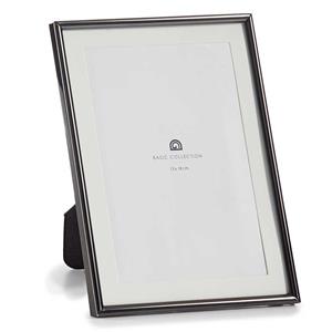 Fotolijstje voor 13 x 18 cm foto - zwart - metaal - frame 15 x 20 cm - passe partout -