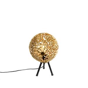 QAZQA Art Deco Tafellamp Tripod Goud - Maro