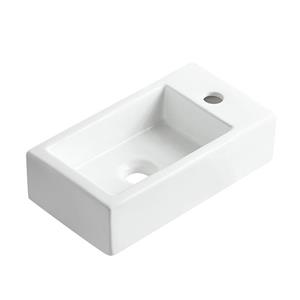 Wiesbaden Rhea M fontein rechts 40 x 22 x 11 cm keramiek glans wit 32.1492