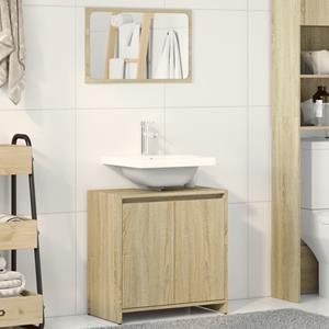 VidaXL 2-delige Badkamermeubelset bewerkt hout sonoma eikenkleurig