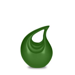 Urnwebshop Kleine Elegance Urn Traan, geheel Appelgroen (1.2 liter)