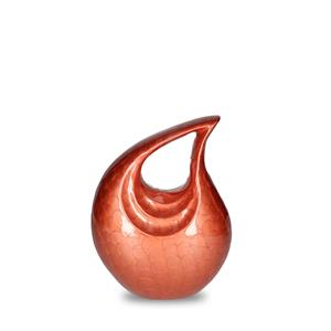 Urnwebshop Kleine Elegance Urn Traan, geheel Pearl Roestbruin (1.2 liter)