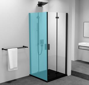 Polysan Zoom Line Black vouwdeur rechts 90x200cm zwart