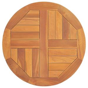 vidaXL Tafelblad rond 2,5 cm 50 cm massief teakhout