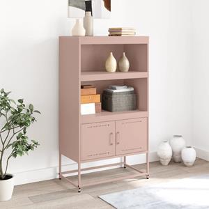 vidaXL Hoge kast 68,5x38,5x107 cm staal mosterdgeel