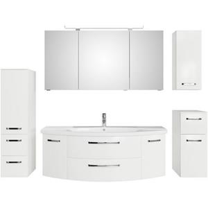 Saphir Badmeubelset Serie 4010 5-teilig Keramik-Waschtisch mit LED-Spiegelschrank (set)