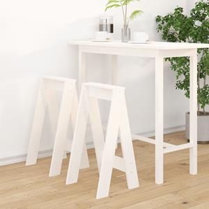 VidaXL Krukken 2 st 40x40x75 cm massief grenenhout wit