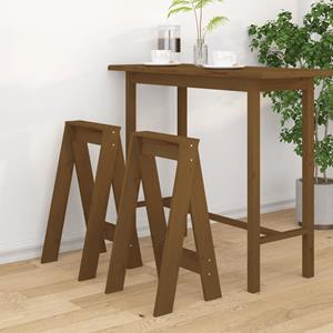 VidaXL Krukken 2 st 40x40x75 cm massief grenenhout honingbruin