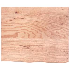 vidaXL Tafelblad 60x50x2 cm behandeld massief eikenhout lichtbruin