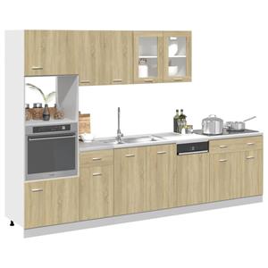 vidaXL 7-delige Keukenkastenset bewerkt hout sonoma eikenkleurig