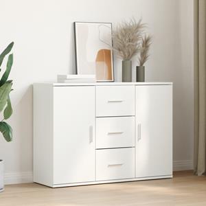 vidaXL Dressoir 90,5x29,5x65 cm bewerkt hout wit