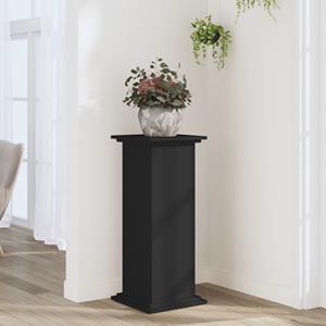 vidaxl Plantenstandaard 33x33x80 cm bewerkt hout zwart