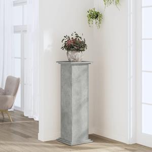 VidaXL Plantenstandaard 33x33x100 cm bewerkt hout betongrijs
