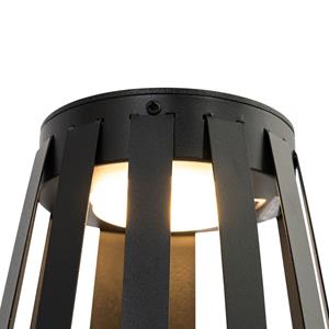 QAZQA Buiten tafellamp zwart incl. LED 3-staps dimbaar solar en oplaadbaar - Penny