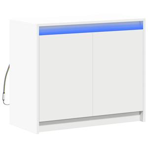 vidaXL Dressoir met LED 72x34x61 cm bewerkt hout wit