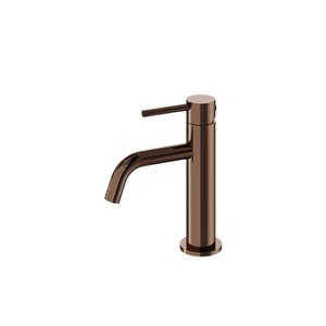 Fortifura Calvi Slim Wastafelkraan - 17.4cm - opbouw - Geborsteld koper PVD (Koper) SW970029