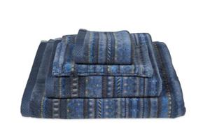 Pip Studio Geometric Print washandje Donkerblauw 16x22 cm