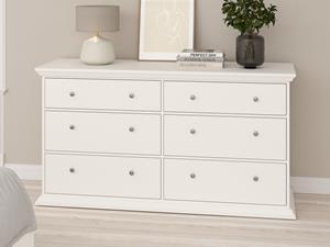 Mobistoxx Dressoir NORTON 6 lades wit
