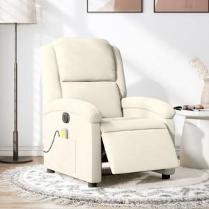 VidaXL Massagestoel elektrisch verstelbaar fluweel crèmekleurig