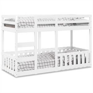 VidaXL Stapelbed 90x190 cm massief grenenhout wit