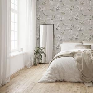 Sublime Vliesbehang Kraanvogels Naturel