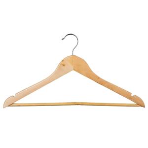 5five Kledinghangers - 8x - hout - 45 x 23 cm - kleerhangers -
