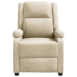vidaXL Massagestoel stof crèmekleurig