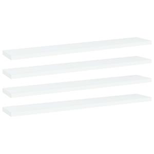 VidaXL Wandschappen 4 st 60x10x1,5 cm bewerkt hout wit