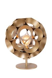 Lucide HANNELORE - Tafellamp - Ø 25 cm - LED Dim to warm - 1xE27 - Mat Goud / Messing
