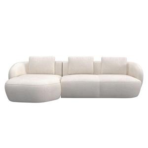 FLEXLUX Zithoek Torino, rund, L-Form, Sofa-Ecke mit Recamiere, Longchair-Sofa