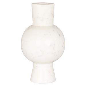 Richmond Interiors Richmond Vaas Jonah Marmer, 28cm - Wit