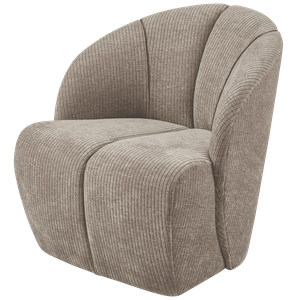 Mojo draaifauteuil geweven ribstof donker zand