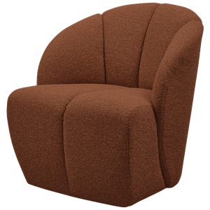 Mojo draaifauteuil boucle roest bruin melange