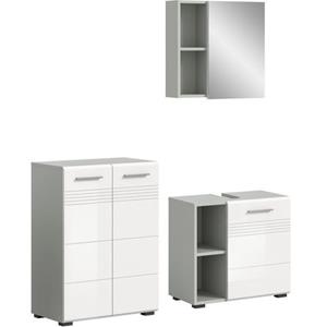 Welltime Badmeubelset Calicio, bestehend aus: Midischrank, Waschbeckenunterschrank,