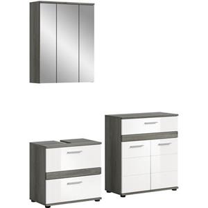 Welltime Badmeubelset Lucca, bestehend aus: 1x Waschbeckenunterschrank, 1x Spiegelschrank & (set)
