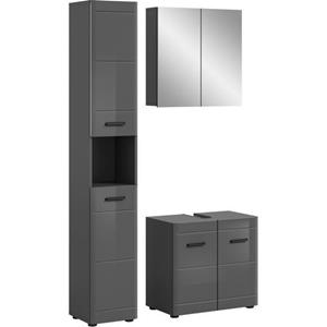 Welltime Badmeubelset Doux, bestehend aus: Hochschrank, Waschbeckenunterschrank,