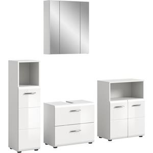 INOSIGN Badmeubelset Florenz, 4-tlg. bestehend aus: 2x Midischrank, Waschbeckenunterschrank