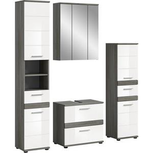 Welltime Badmeubelset Lucca, bestehend aus: 2x Hochschrank, 1x Waschbeckenunterschrank & (set)